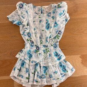 Loveshackfancy Floral Ruffle Dress size Petite
